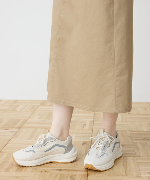 DECOY SINCE 1981(デコイシンスイチキュウハチイチ)の「ストレッチフレアスカート【ウエストゴム】(スカート・レディース・モカ/ネイビー・64/67/70)」の16枚目の写真