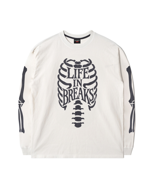QT8 GARMENTS(キューティーエイトガーメント)の「LB Life Bones Washed Long Sleeve (Ecru)(Tシャツ/カットソー・メンズ・その他・MEDIUM/LARGE/X-LARGE)」の2枚目の写真