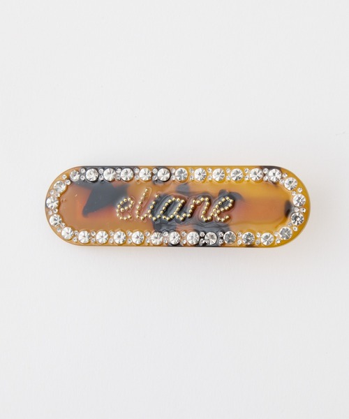 one after another NICE CLAUP（ワンアフターアナザーナイスクラップ）の「【Eliane Collection】ロゴラインストーンピン（ヘアピン・レディース・ピンク/ブラウン/アイボリー・FREE）」の2枚目の写真