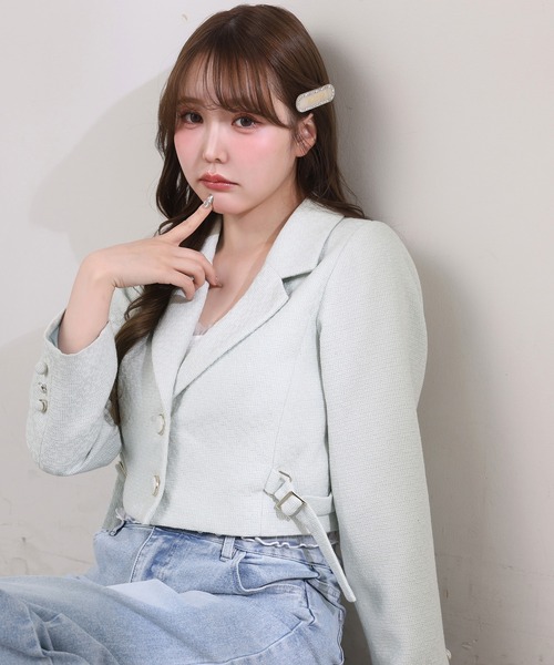 one after another NICE CLAUP（ワンアフターアナザーナイスクラップ）の「【Eliane Collection】ロゴラインストーンピン（ヘアピン・レディース・ピンク/ブラウン/アイボリー・FREE）」の5枚目の写真