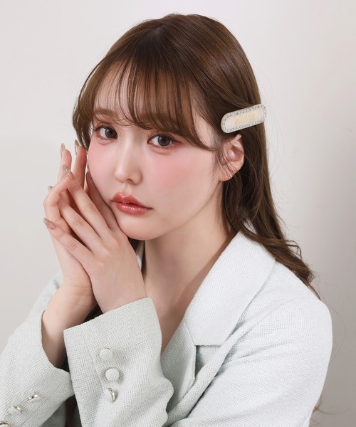 one after another NICE CLAUP（ワンアフターアナザーナイスクラップ）の「【Eliane Collection】ロゴラインストーンピン（ヘアピン・レディース・ピンク/ブラウン/アイボリー・FREE）」の6枚目の写真