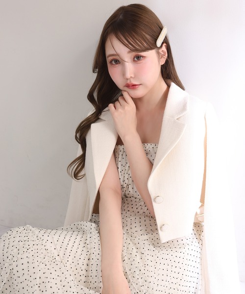 one after another NICE CLAUP（ワンアフターアナザーナイスクラップ）の「【Eliane Collection】ロゴラインストーンピン（ヘアピン・レディース・ピンク/ブラウン/アイボリー・FREE）」の7枚目の写真