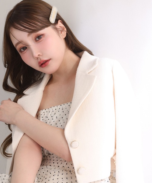 one after another NICE CLAUP（ワンアフターアナザーナイスクラップ）の「【Eliane Collection】ロゴラインストーンピン（ヘアピン・レディース・ピンク/ブラウン/アイボリー・FREE）」の8枚目の写真