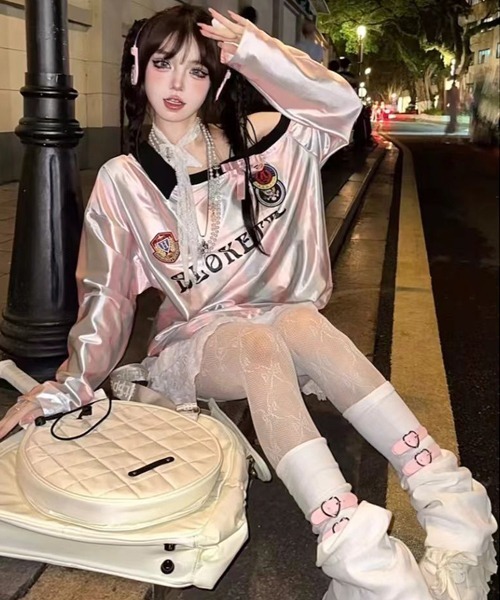 Ressaca(レサーカ)の「ワンショルダーストライプゲームシャツ(Tシャツ/カットソー・レディース・ピンク/レッド・M)」の7枚目の写真