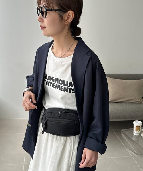 DISCOAT(ディスコート)の「ナイロンミニウエストポーチ(ボディバッグ/ウエストポーチ・レディース・チャコールグレー/ブラック/ブラウン・FREE)」の13枚目の写真