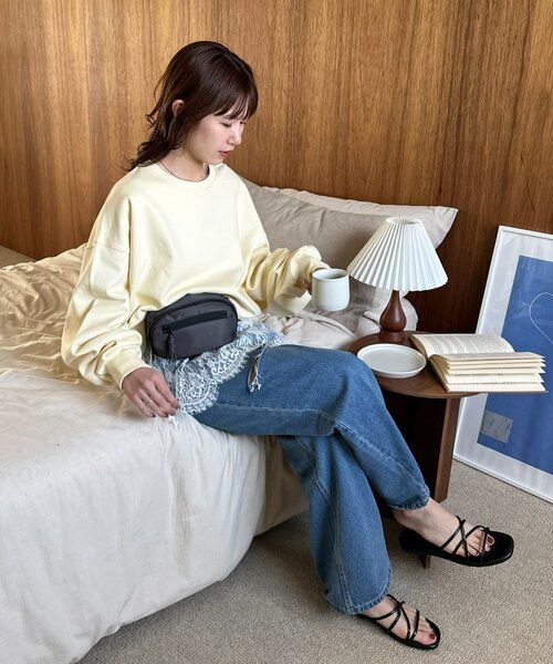 DISCOAT(ディスコート)の「ナイロンミニウエストポーチ(ボディバッグ/ウエストポーチ・レディース・チャコールグレー/ブラック/ブラウン・FREE)」の20枚目の写真