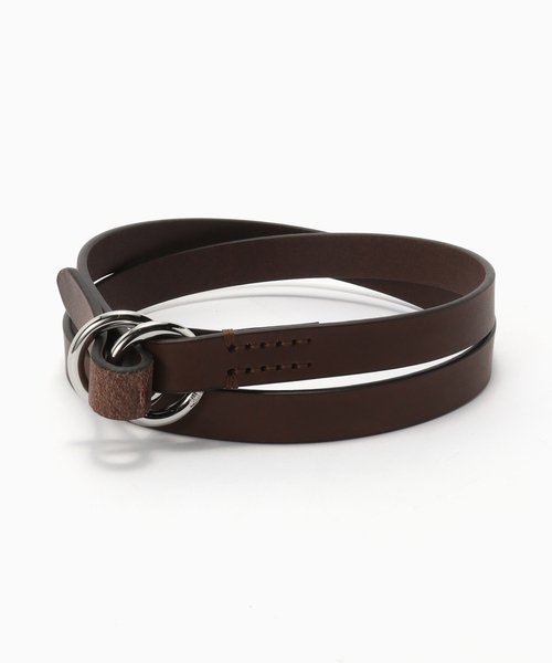 J&M Davidson（ジェイアンドエムデヴィッドソン）の「J&M DAVIDSON / ジェイ＆エム デヴィッドソン RING BELT 20MM（ベルト・メンズ・ブラウン/ブラック・MEDIUM）」の2枚目の写真