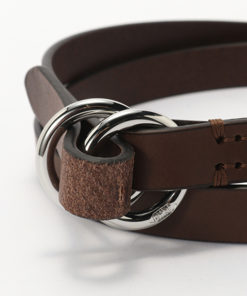 J&M Davidson（ジェイアンドエムデヴィッドソン）の「J&M DAVIDSON / ジェイ＆エム デヴィッドソン RING BELT 20MM（ベルト・メンズ・ブラウン/ブラック・MEDIUM）」の6枚目の写真