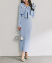 La boutique BonBon | 【最強着映えセット】バイカラーニットセットワンピース(ワンピース)