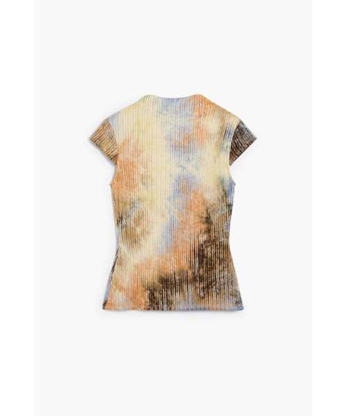 Desigual(デシグアル)の「タイダイプリーツリブTシャツ(Tシャツ/カットソー・レディース・ブラウン・XS/S/M/L/XL)」の2枚目の写真