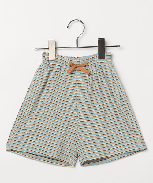 p.premier（ピードットプルミエ）の「先染めボーダーワッフルハーフパンツ（その他パンツ・キッズ・アイボリー/ピンク/グリーン/ブルー・140/130/120/110/100/90/80）」の3枚目の写真