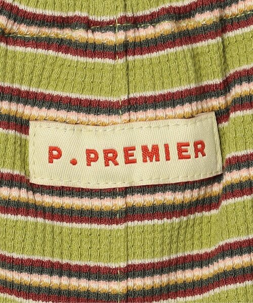 p.premier（ピードットプルミエ）の「先染めボーダーワッフルハーフパンツ（その他パンツ・キッズ・アイボリー/ピンク/グリーン/ブルー・140/130/120/110/100/90/80）」の9枚目の写真