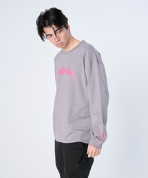 FLASH PACKER（フラッシュパッカー）の「FLASH PACKER フラッシュパッカー / 26春夏新作 リラックスシルエット ロゴプリント Dry Silky Cotton ロングスリーブT シャツ ロンT /// XLT-CLC（Tシャツ/カットソー）」