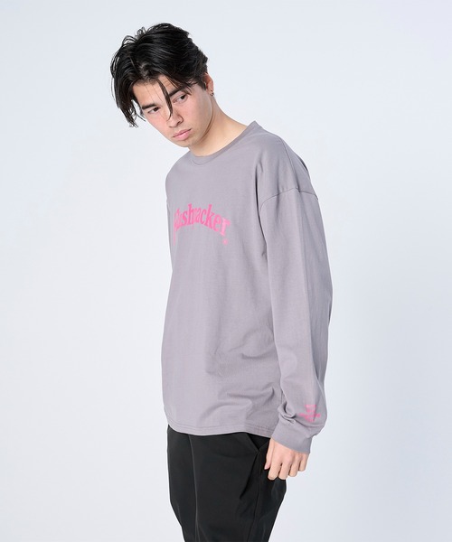 FLASH PACKER(フラッシュパッカー)の「FLASH PACKER フラッシュパッカー / リラックスシルエット ロゴプリント Dry Silky Cotton ロングスリーブT シャツ ロンT // XLT-CLC(Tシャツ/カットソー・メンズ・ホワイト/ブラック/グレー・LARGE/MEDIUM/SMALL/X-LARGE)」の3枚目の写真