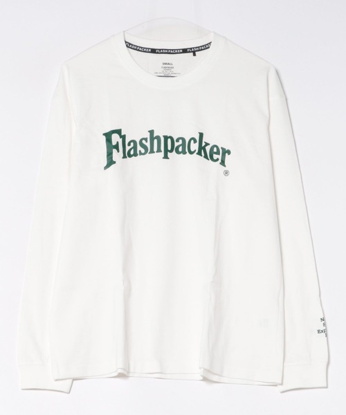 FLASH PACKER(フラッシュパッカー)の「FLASH PACKER フラッシュパッカー / リラックスシルエット ロゴプリント Dry Silky Cotton ロングスリーブT シャツ ロンT // XLT-CLC(Tシャツ/カットソー・メンズ・ホワイト/ブラック/グレー・LARGE/MEDIUM/SMALL/X-LARGE)」の2枚目の写真