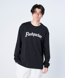 FLASH PACKER（フラッシュパッカー）の「FLASH PACKER フラッシュパッカー / 26春夏新作 リラックスシルエット ロゴプリント Dry Silky Cotton ロングスリーブT シャツ ロンT /// XLT-CLC（Tシャツ/カットソー）」