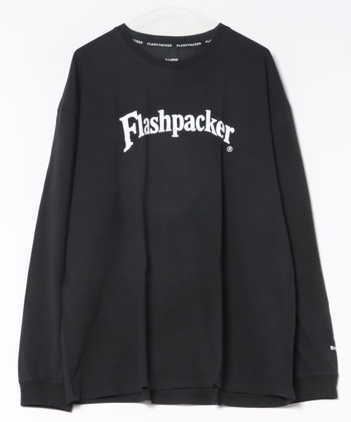 FLASH PACKER(フラッシュパッカー)の「FLASH PACKER フラッシュパッカー / リラックスシルエット ロゴプリント Dry Silky Cotton ロングスリーブT シャツ ロンT // XLT-CLC(Tシャツ/カットソー・メンズ・ホワイト/ブラック/グレー・LARGE/MEDIUM/SMALL/X-LARGE)」の1枚目の写真