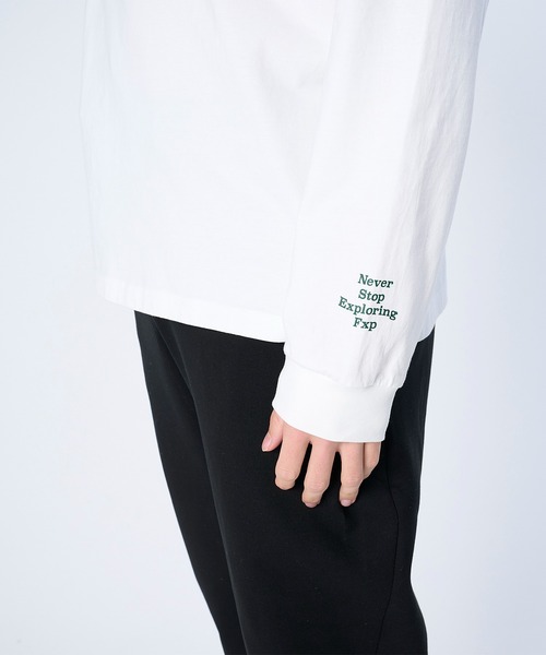 FLASH PACKER(フラッシュパッカー)の「FLASH PACKER フラッシュパッカー / リラックスシルエット ロゴプリント Dry Silky Cotton ロングスリーブT シャツ ロンT // XLT-CLC(Tシャツ/カットソー・メンズ・ホワイト/ブラック/グレー・LARGE/MEDIUM/SMALL/X-LARGE)」の5枚目の写真
