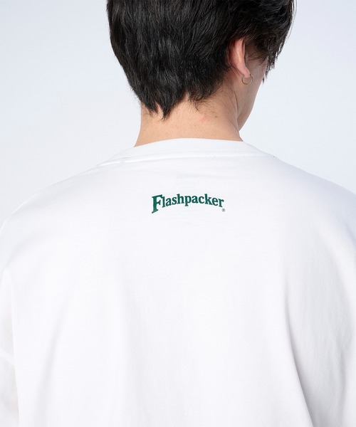 FLASH PACKER(フラッシュパッカー)の「FLASH PACKER フラッシュパッカー / リラックスシルエット ロゴプリント Dry Silky Cotton ロングスリーブT シャツ ロンT // XLT-CLC(Tシャツ/カットソー・メンズ・ホワイト/ブラック/グレー・LARGE/MEDIUM/SMALL/X-LARGE)」の6枚目の写真