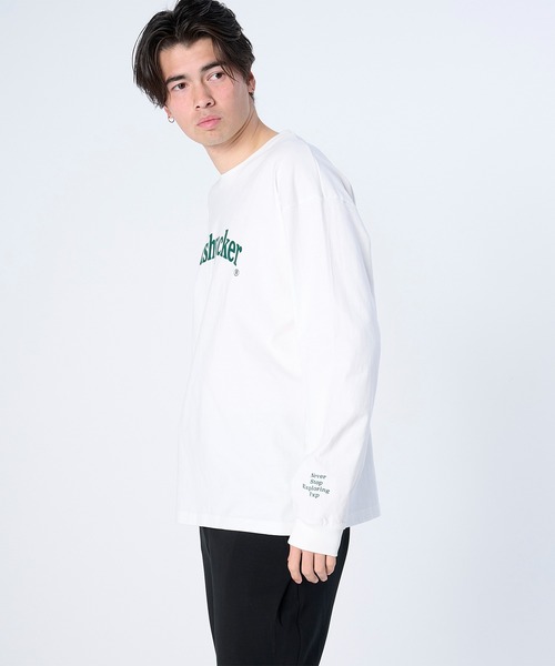 FLASH PACKER(フラッシュパッカー)の「FLASH PACKER フラッシュパッカー / リラックスシルエット ロゴプリント Dry Silky Cotton ロングスリーブT シャツ ロンT // XLT-CLC(Tシャツ/カットソー・メンズ・ホワイト/ブラック/グレー・LARGE/MEDIUM/SMALL/X-LARGE)」の7枚目の写真