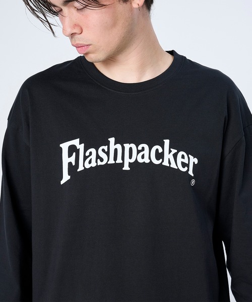 FLASH PACKER(フラッシュパッカー)の「FLASH PACKER フラッシュパッカー / リラックスシルエット ロゴプリント Dry Silky Cotton ロングスリーブT シャツ ロンT // XLT-CLC(Tシャツ/カットソー・メンズ・ホワイト/ブラック/グレー・LARGE/MEDIUM/SMALL/X-LARGE)」の9枚目の写真