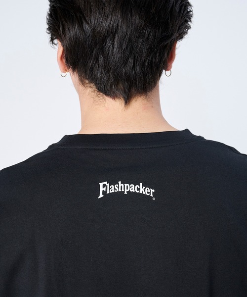 FLASH PACKER(フラッシュパッカー)の「FLASH PACKER フラッシュパッカー / リラックスシルエット ロゴプリント Dry Silky Cotton ロングスリーブT シャツ ロンT // XLT-CLC(Tシャツ/カットソー・メンズ・ホワイト/ブラック/グレー・LARGE/MEDIUM/SMALL/X-LARGE)」の10枚目の写真