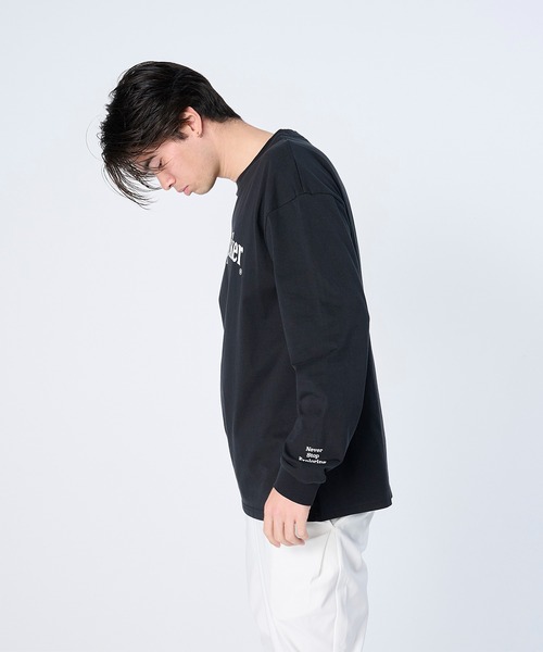 FLASH PACKER(フラッシュパッカー)の「FLASH PACKER フラッシュパッカー / リラックスシルエット ロゴプリント Dry Silky Cotton ロングスリーブT シャツ ロンT // XLT-CLC(Tシャツ/カットソー・メンズ・ホワイト/ブラック/グレー・LARGE/MEDIUM/SMALL/X-LARGE)」の12枚目の写真