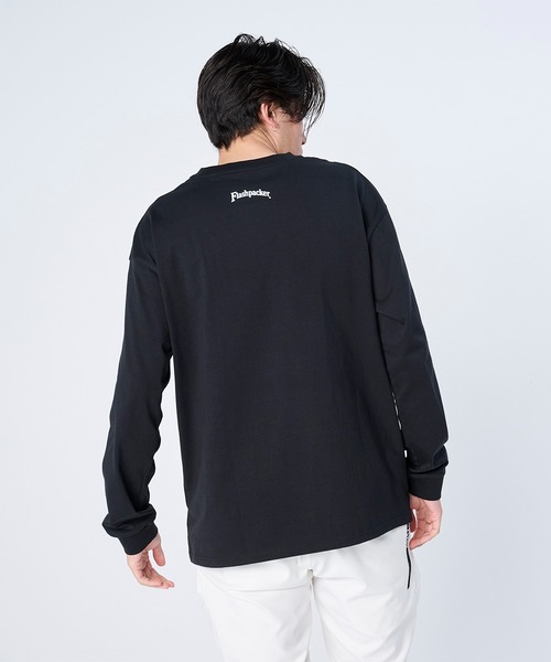 FLASH PACKER(フラッシュパッカー)の「FLASH PACKER フラッシュパッカー / リラックスシルエット ロゴプリント Dry Silky Cotton ロングスリーブT シャツ ロンT // XLT-CLC(Tシャツ/カットソー・メンズ・ホワイト/ブラック/グレー・LARGE/MEDIUM/SMALL/X-LARGE)」の13枚目の写真