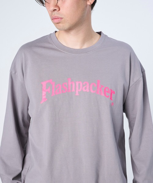 FLASH PACKER(フラッシュパッカー)の「FLASH PACKER フラッシュパッカー / リラックスシルエット ロゴプリント Dry Silky Cotton ロングスリーブT シャツ ロンT // XLT-CLC(Tシャツ/カットソー・メンズ・ホワイト/ブラック/グレー・LARGE/MEDIUM/SMALL/X-LARGE)」の14枚目の写真