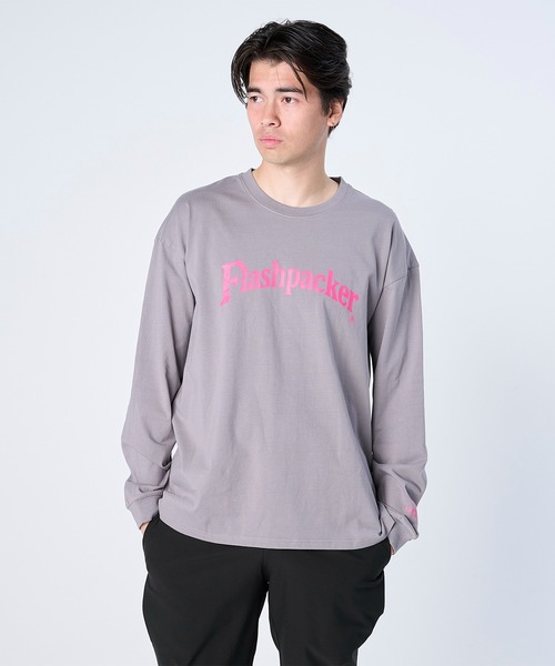 FLASH PACKER(フラッシュパッカー)の「FLASH PACKER フラッシュパッカー / リラックスシルエット ロゴプリント Dry Silky Cotton ロングスリーブT シャツ ロンT // XLT-CLC(Tシャツ/カットソー・メンズ・ホワイト/ブラック/グレー・LARGE/MEDIUM/SMALL/X-LARGE)」の17枚目の写真
