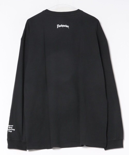 FLASH PACKER(フラッシュパッカー)の「FLASH PACKER フラッシュパッカー / リラックスシルエット ロゴプリント Dry Silky Cotton ロングスリーブT シャツ ロンT // XLT-CLC(Tシャツ/カットソー・メンズ・ホワイト/ブラック/グレー・LARGE/MEDIUM/SMALL/X-LARGE)」の22枚目の写真