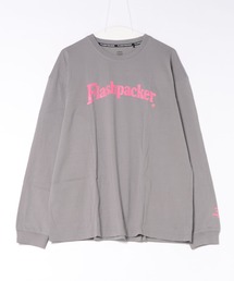 FLASH PACKER（フラッシュパッカー）の「FLASH PACKER フラッシュパッカー / 26春夏新作 リラックスシルエット ロゴプリント Dry Silky Cotton ロングスリーブT シャツ ロンT /// XLT-CLC（Tシャツ/カットソー）」