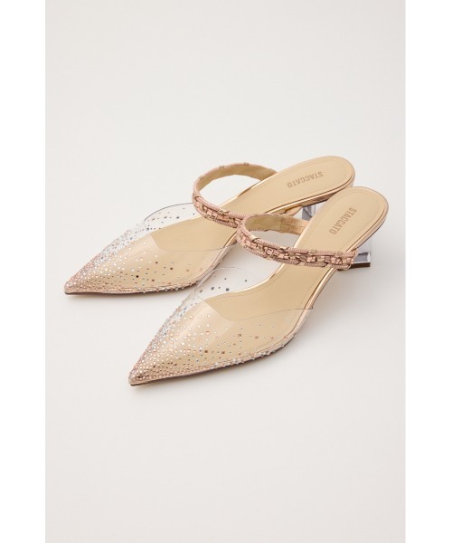 STACCATO(スタッカート)の「ダイヤヌーディークリアミュール(パンプス・レディース・シルバー/ピンクゴールド・23.0cm/24.0cm/22.5cm/24.5cm/23.5cm)」の3枚目の写真
