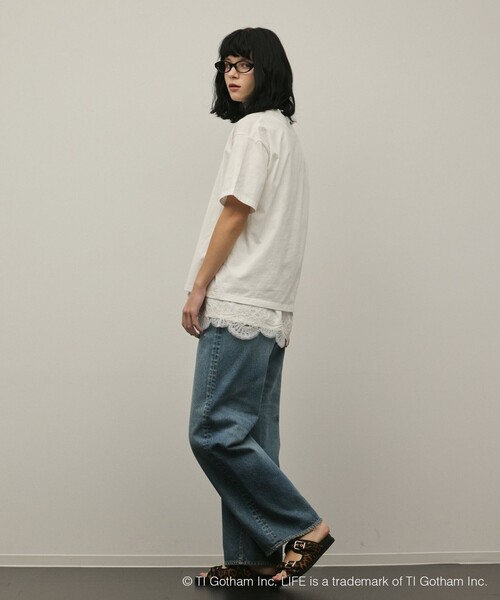 Diagram(ダイアグラム)の「LIFE PICTURE COLLECTION photo Tシャツ(Tシャツ/カットソー・レディース・ホワイト/チャコールグレー・36)」の4枚目の写真