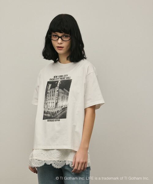 Diagram(ダイアグラム)の「LIFE PICTURE COLLECTION photo Tシャツ(Tシャツ/カットソー・レディース・ホワイト/チャコールグレー・36)」の7枚目の写真