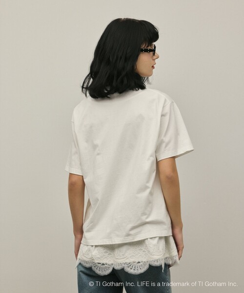 Diagram(ダイアグラム)の「LIFE PICTURE COLLECTION photo Tシャツ(Tシャツ/カットソー・レディース・ホワイト/チャコールグレー・36)」の9枚目の写真