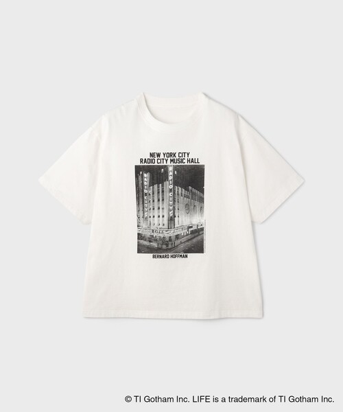 Diagram(ダイアグラム)の「LIFE PICTURE COLLECTION photo Tシャツ(Tシャツ/カットソー・レディース・ホワイト/チャコールグレー・36)」の1枚目の写真
