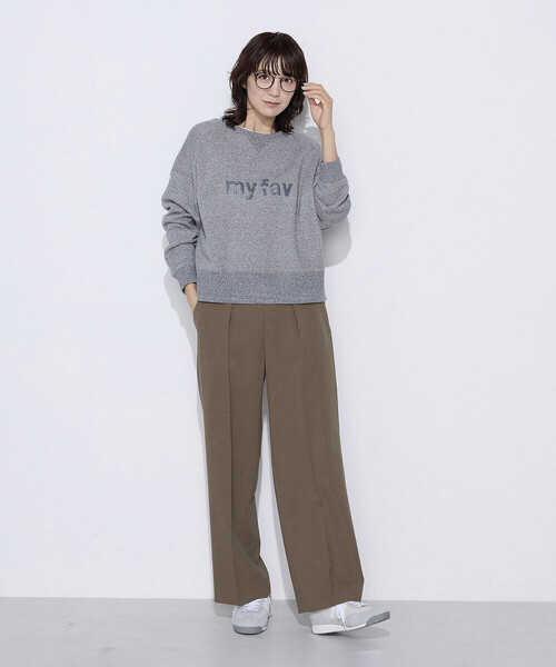 COMME CA Wardrobe(コムサワードローブ)の「【セットアップ対応】パウダープレーンストレッチ パンツ(スーツパンツ・レディース・ブラウン/ネイビー・9号/7号)」の12枚目の写真