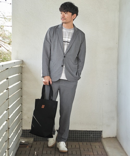 IKKA LOUNGE（イッカラウンジ）の「【セットアップ対応】GOKU楽ワークDRYソフトカノコジャケット（テーラードジャケット・メンズ・グレー/ベージュ/ネイビー・XL/L/M/S）」の8枚目の写真