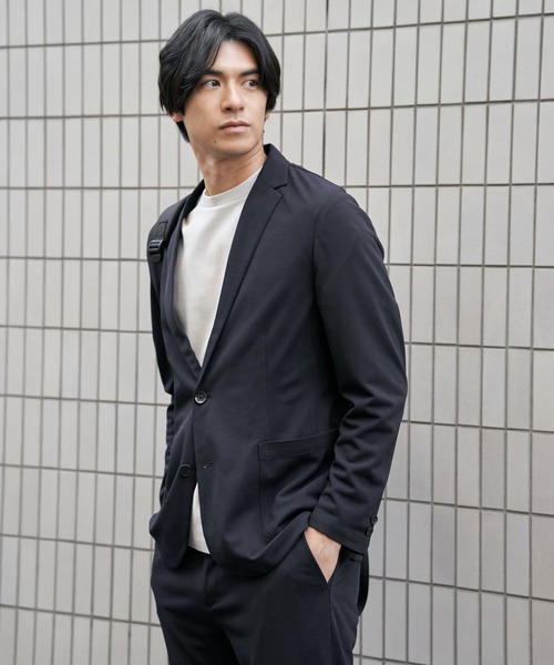 IKKA LOUNGE（イッカラウンジ）の「【セットアップ対応】GOKU楽ワークDRYソフトカノコジャケット（テーラードジャケット・メンズ・グレー/ベージュ/ネイビー・XL/L/M/S）」の9枚目の写真