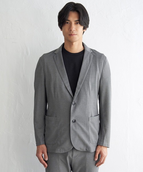IKKA LOUNGE（イッカラウンジ）の「【セットアップ対応】GOKU楽ワークDRYソフトカノコジャケット（テーラードジャケット・メンズ・グレー/ベージュ/ネイビー・XL/L/M/S）」の16枚目の写真