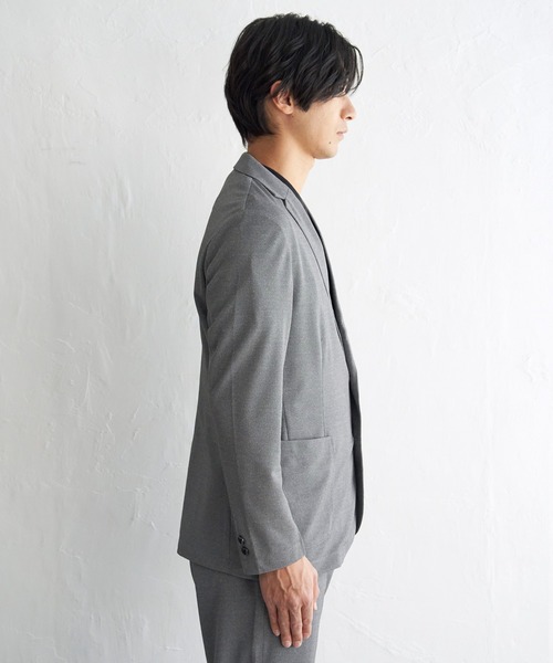 IKKA LOUNGE（イッカラウンジ）の「【セットアップ対応】GOKU楽ワークDRYソフトカノコジャケット（テーラードジャケット・メンズ・グレー/ベージュ/ネイビー・XL/L/M/S）」の14枚目の写真
