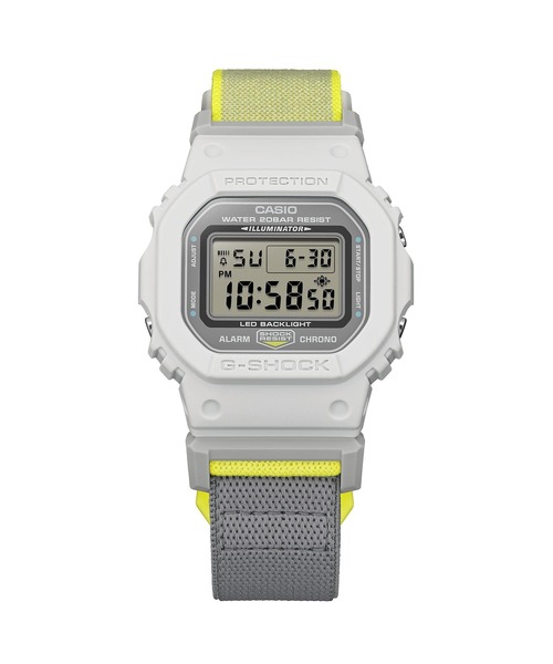 G-SHOCK（ジーショック）の「NEW CLOTH BANDシリーズ / DW-5600MNC-7A8JF（デジタル腕時計・メンズ・ライトグレー・FREE）」の3枚目の写真