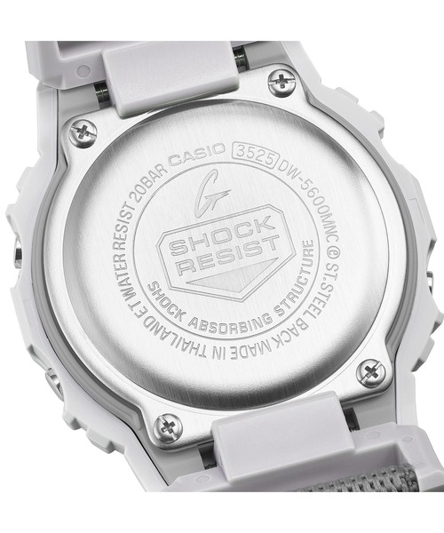 G-SHOCK（ジーショック）の「NEW CLOTH BANDシリーズ / DW-5600MNC-7A8JF（デジタル腕時計・メンズ・ライトグレー・FREE）」の6枚目の写真