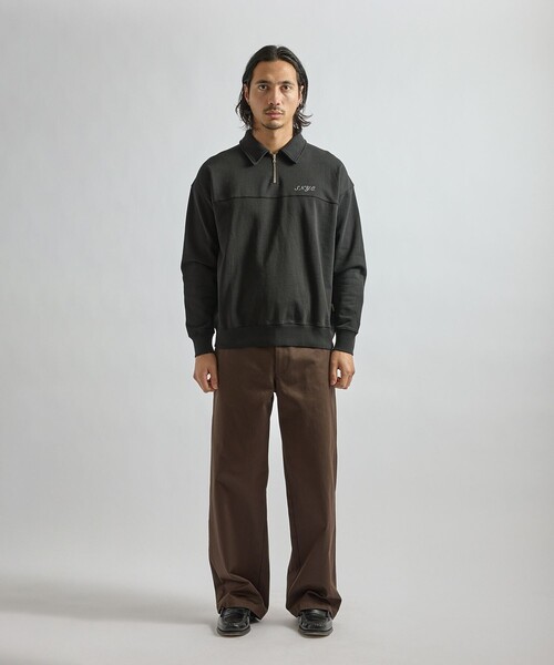 Saturdays NYC(サタデーズ ニューヨークシティ )の「Mott Relaxed Quarter Zip Sweatshirt(スウェット・メンズ・グレー/ライトグレー/ブラック・XL/S/M/L)」の10枚目の写真