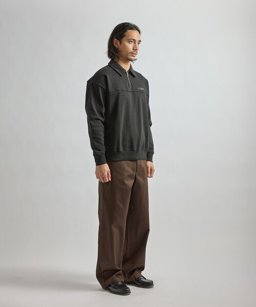 Saturdays NYC(サタデーズ ニューヨークシティ )の「Mott Relaxed Quarter Zip Sweatshirt(スウェット・メンズ・グレー/ライトグレー/ブラック・XL/S/M/L)」の11枚目の写真