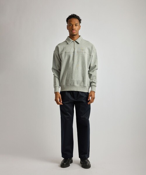Saturdays NYC(サタデーズ ニューヨークシティ )の「Mott Relaxed Quarter Zip Sweatshirt(スウェット・メンズ・グレー/ライトグレー/ブラック・XL/S/M/L)」の13枚目の写真
