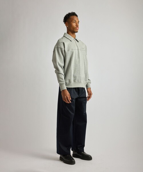 Saturdays NYC(サタデーズ ニューヨークシティ )の「Mott Relaxed Quarter Zip Sweatshirt(スウェット・メンズ・グレー/ライトグレー/ブラック・XL/S/M/L)」の14枚目の写真