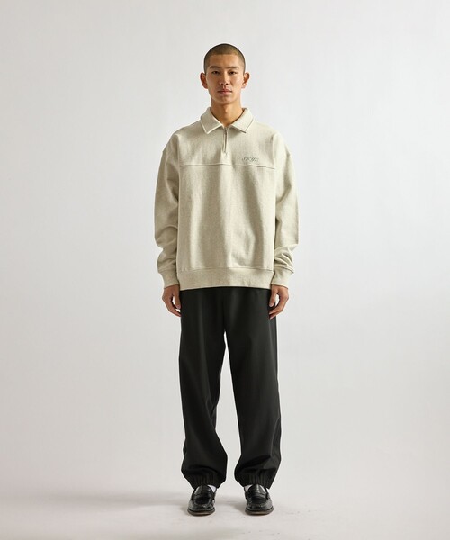 Saturdays NYC(サタデーズ ニューヨークシティ )の「Mott Relaxed Quarter Zip Sweatshirt(スウェット・メンズ・グレー/ライトグレー/ブラック・XL/S/M/L)」の16枚目の写真