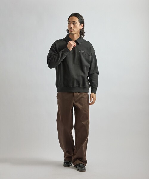 Saturdays NYC(サタデーズ ニューヨークシティ )の「Mott Relaxed Quarter Zip Sweatshirt(スウェット・メンズ・グレー/ライトグレー/ブラック・XL/S/M/L)」の19枚目の写真